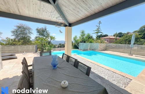 Cabris Villa | Villa private pool sea view