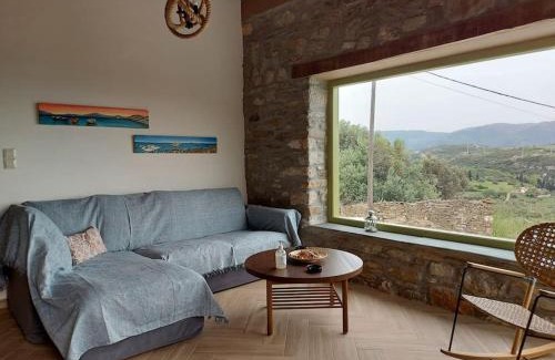 Nea Styra Villa | Villa Rokanes Glass Stone with Pool