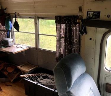 Chatham House | Vintage Short Bus Vacation Rental Nestled in the Forest near North Conway, New Hampshire