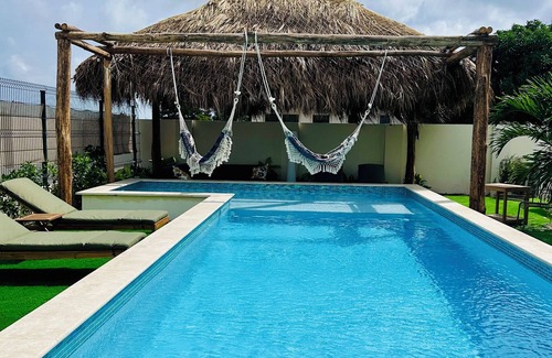 Camacuri Apartment | Vistalmar Mini Studio in lovely Oranjestad with Private Plunge Pool, WiFi and AC
