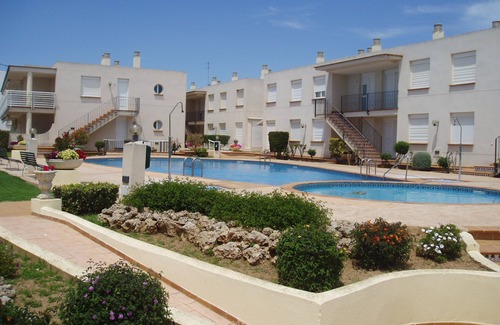 Vinaros Apartment | VT-35059-CS: Urb. Luxury first floor beachfront with WIFI, pool and parking.