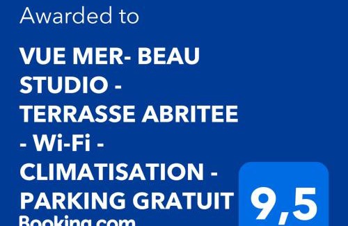 Cavaliere Apartment | VUE MER- BEAU STUDIO - TERRASSE ABRITEE - Wi-Fi - CLIMATISATION - PARKING GRATUIT-Classé 3 étoiles