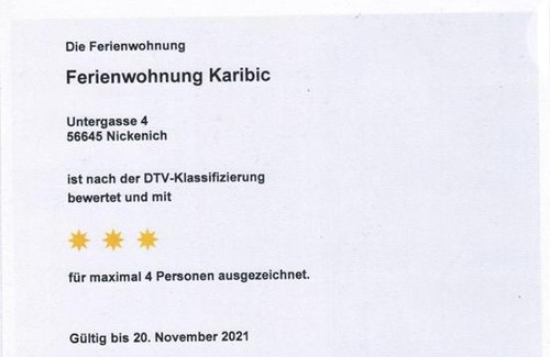 Nickenich Apartment | Vulkanpark-Ferienwohnung Karibic