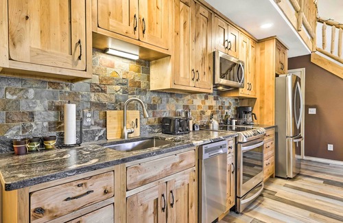 Grand Lake Condo | Walk to Grand Lake: Riverfront Gem w/Fireplace!