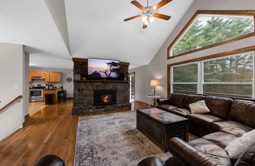Lake George House | Walk to Lake George, the Village, & Halls Marina for Your Boat Rental!