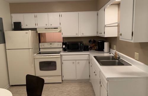 Munising Apartment | Walk to the Cruise ship park in our private lot Downtown location