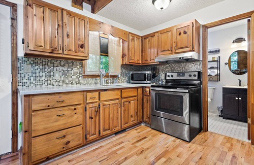 Sautee Nacoochee Cabin | Warm and cozy cabin, decorated for fall, on a peaceful wooded lot