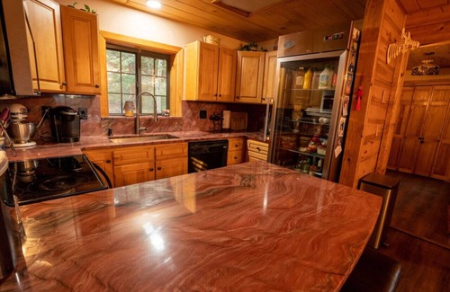 Crystal Lake Cabin | Warm Woodland Getaway with Land