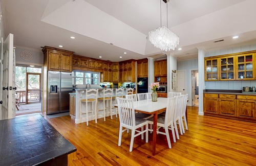 Edisto Island House | Water-view house with beach access, large decks, outdoor fireplace, games, dock