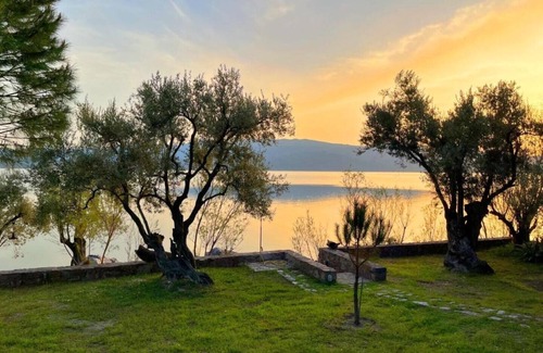 Mytilene Villa | Waterfront Luxury Stone-built 72sqm Villa in Olive Grove