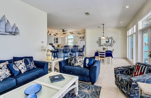 Navarre Beach House | Waterfront Custom House with Private Beach! 5 Bedrooms, Balconies, Gulf Beaches