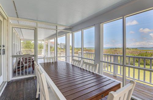 Harkers Island House | Waterfront Home with Screened Porch and Sunsets