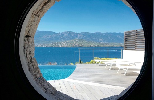 Porto-Vecchio Villa | Waterfront villa, 7 suites with panoramic sea view, air-conditioned pool