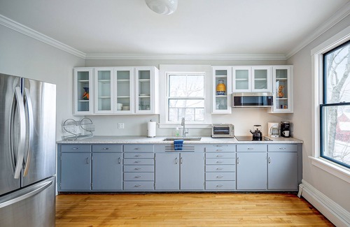 Camden House | Waterfront, walkable, updated home with harbor views & partial AC