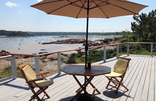 Gloucester House | Waterfront Wingaersheek Beach Unobstructed Panoramic Ocean and Lighthouse Views