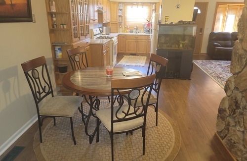Wyandotte House | Waterfront with Boat Dock on Detroit River Channel. Fish from the backyard