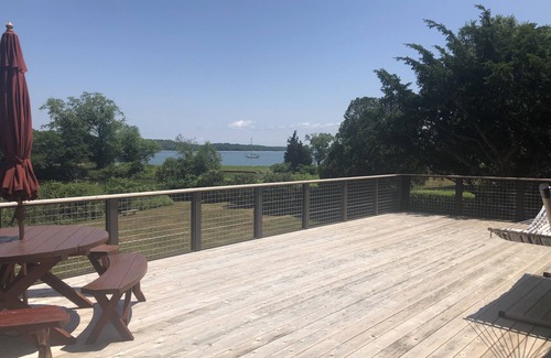 Shelter Island House | WATERFRONT with Private Beach Boat Dock and Launch Ramp