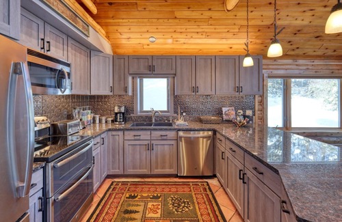 Big Sky Cabin | Winter Stays Available! Ski-in/Ski-out Home with Private Hot Tub and Large Deck!