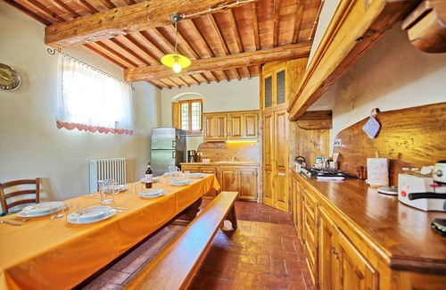 Sant'Andrea in Percussina Villa | Wonderful private villa with hot tub, WIFI, private pool, A/C, TV, panoramic view, close to Florence