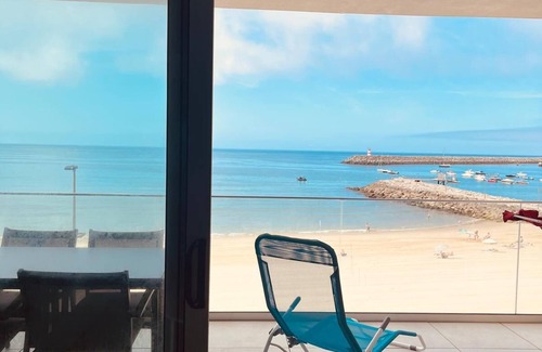 Santiago Apartment | Wonderful 2-bedr. apartment on the beach, balcony overlooking the sea, indoor pool and parking lot