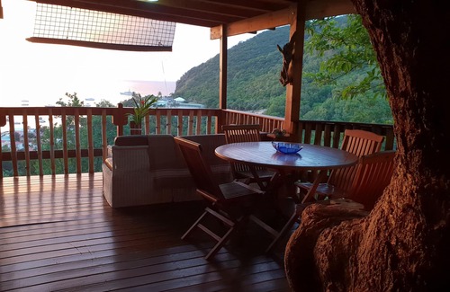 Deshaies Ski Chalet | Wooden house in a mango tree with exceptional view of the caribbean