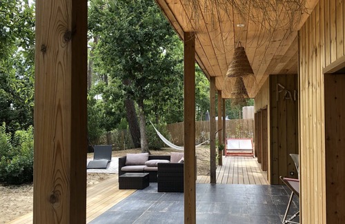 Biscarrosse House | Wooden villa in the Golf - Large terrace overlooking the forest - Close to the lake