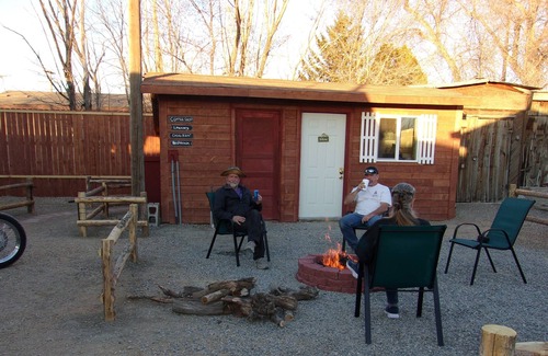 Imlay Cabin | Wyatt Earp, has a queen bed, and has it's own bathroom.