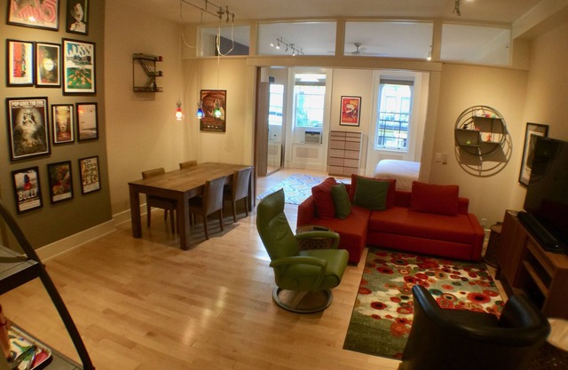 1-bdrm in middle of OTR action; Just Renovated Fenced Parking on Premise; 65" TV
