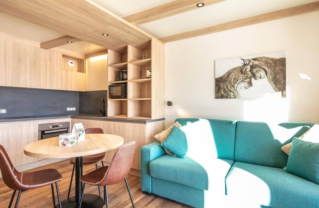 200m from ski slopes, terrace, parking, tv, ski locker, 23m², Valmorel