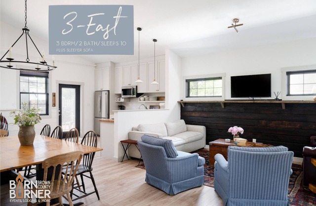 3-East: Luxe 3BR in Downtown Nashville, IN w/Rooftop Patio