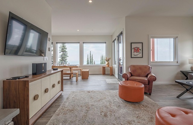 4 level duplex with 2 king beds, elevator, private hot tub, laundry and views.