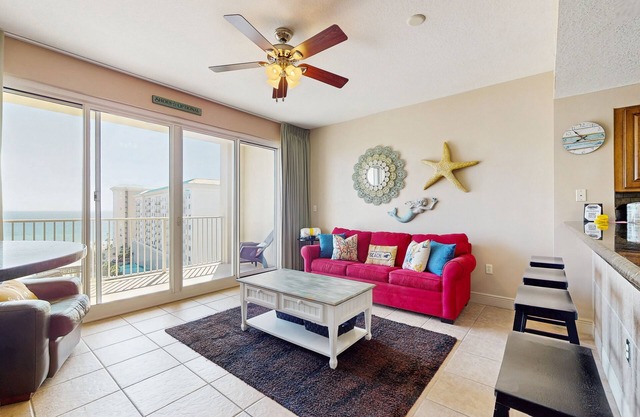 9th-floor ocean-view condo near beach with heated outdoor pool, gym, balcony