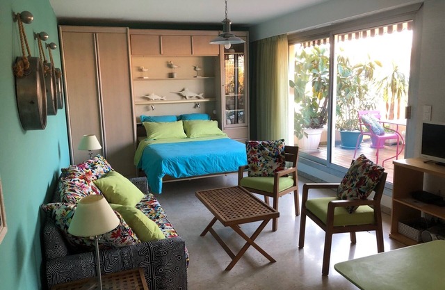 A 35-sq.m studio with a terrace, a 30-sq.m garden on the top floor: calm and bri