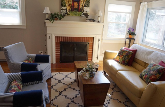 A peaceful nature setting within a two minute drive to Historic Downtown Mystic.
