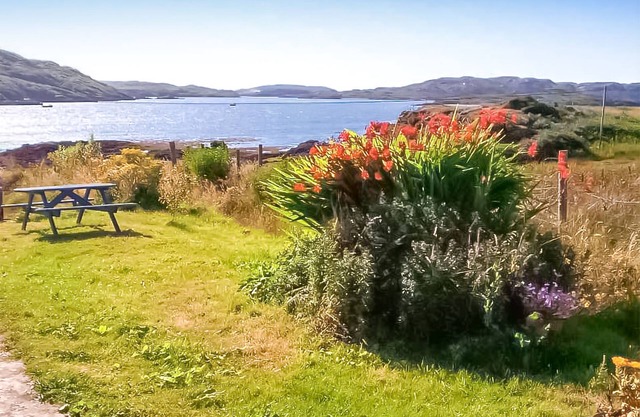 A tiny, traditional cottage tucked away on the Ross of Mull, close to the sea.