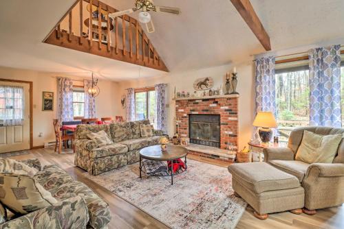 about 1 Mi to Lake Secluded Poconos Home with Decks