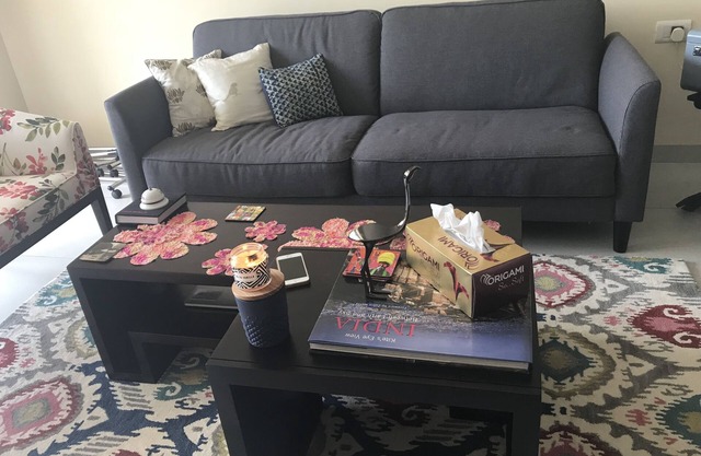 Air Conditioned Modern 1 Bedroom + Living room apartment with 2 bathrooms