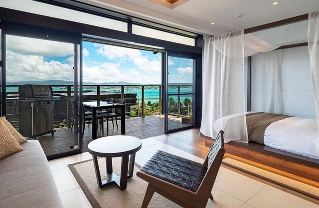 All rooms have ocean views, all 9 villa type hotels