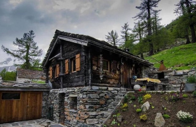 Alpine hut Hittä in Simplon village in sunny Valais