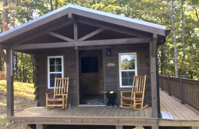 Amish-Built Log Cabin with Private Ravine Views