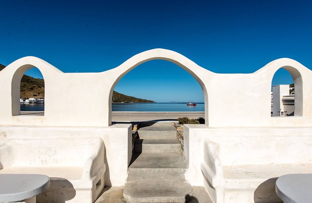 Amorgos Katapola beach apartment, sunset view