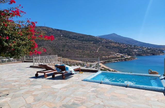 Andros Private Villa Overlooking the Blue Aegean Sea