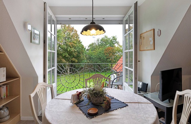 Apartment 'Mühlenblick' with Private Terrace, Shared Garden and Balcony