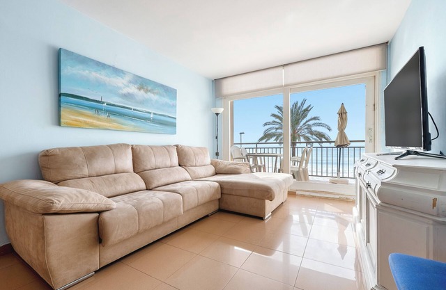 Apartment 'Playa Primera Linea' with Sea View, Shared Pool and Private Terrace