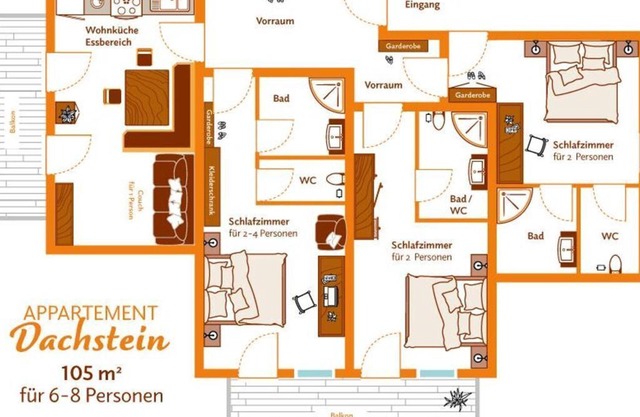 Apartment type C Dachstein - Kurzbucher - Heisshof