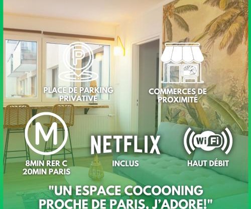 Appartement cosy T3 - RER C 400m