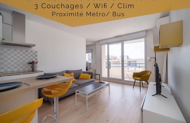 Appartement tout équipé climatisé Terrasse Hôpital de la Timone