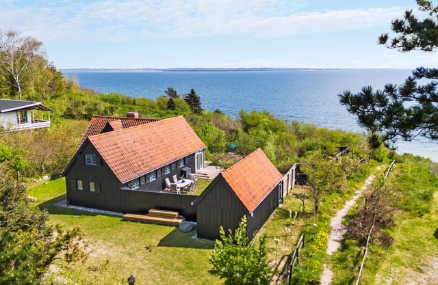 Beach front home in Knebel with WiFi