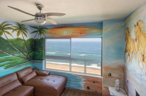 Beach front self catering apartment with Sea View, Pool and free Wifi