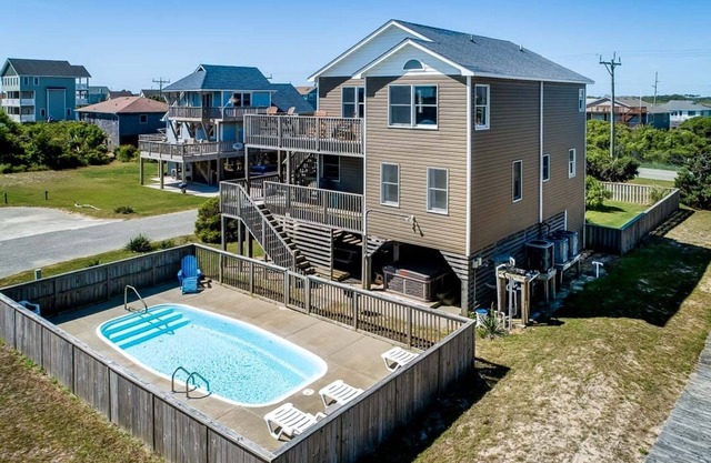 Beachcomber's Paradise | 295 ft from the beach | Dog Friendly, Private Pool, Hot Tub | Nags Head